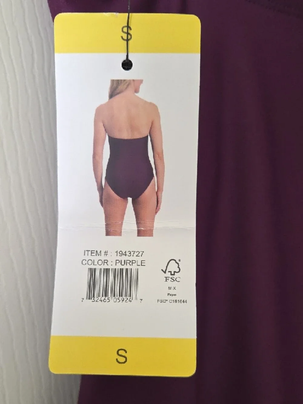 DKNY Women's One-Piece Swimsuit in Plum - Picture 9 of 10